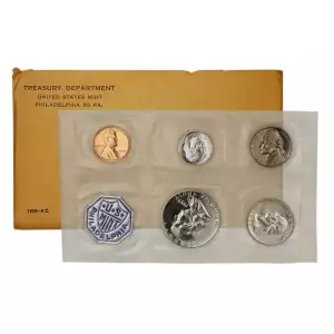 1959 U.S. Proof Set, Complete 5-Coin Set, Original Packaging