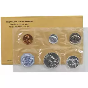 1960 U.S. Proof Set, Complete 5-Coin Set, Original Packaging