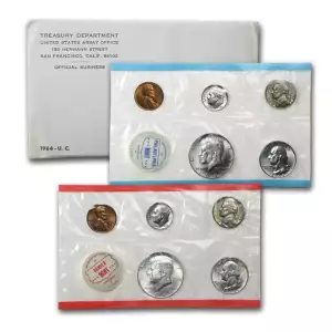 1964-P&D U.S. Uncirculated Set: 10-Coin Set in Original Packaging