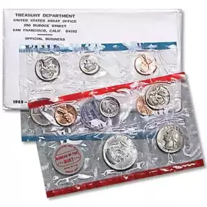 1968-P&D U.S. Uncirculated Set: 10-Coin Set in Original Packaging