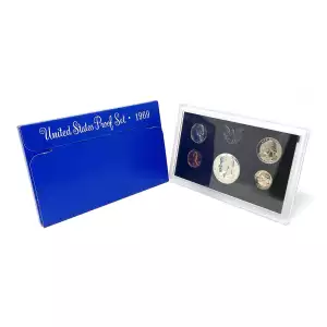1969-S U.S. Proof Set: Complete 5-Coin Set, Original Packaging