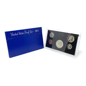 1971-S U.S. Clad Proof Set: Complete 5-Coin Set, Original Packaging