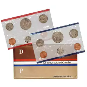 1984-P&D U.S. Uncirculated Set: 10-Coin Set in Original Packaging