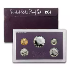 1984-S U.S. Clad Proof Set: Complete 5-Coin Set, Original Packaging