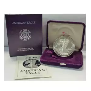 1987-S 1 oz American Silver Eagle Proof With Box and COA