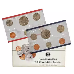 1988-P&D U.S. Uncirculated Set: 12-Coin Set in Original Packaging