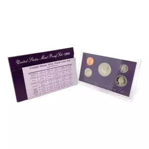 1988-S U.S. Clad Proof Set: Complete 5-Coin Set, Original Packaging