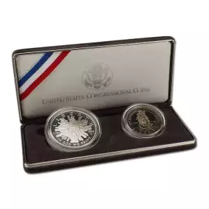 1989 Congressional Commemorative Dollar & Half Dollar Proof 2-Coin Set