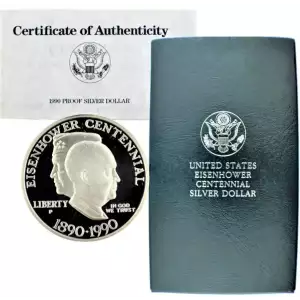 1990-P Eisenhower Commemorative Silver Dollar Proof