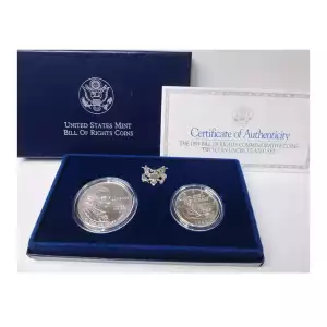 1993 Bill of Rights Commemorative 2-Coin Set Mint State