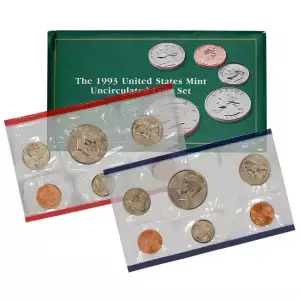 1993-P&D U.S. Uncirculated Set: 10-Coin Set in Original Packaging