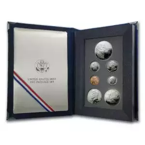 1993-U.S. Prestige Proof Set: 7-Coin Set with Box & COA