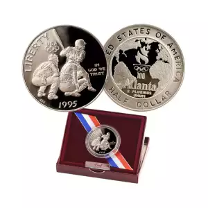 1995 U.S. Baseball Olympic Commemorative Clad Half Dollar Proof