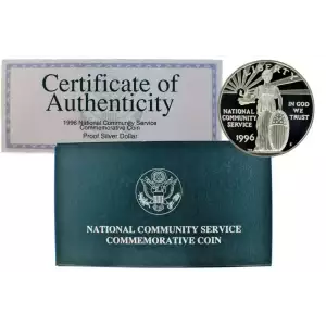 1996-S Community Service Commemorative Silver Dollar Proof