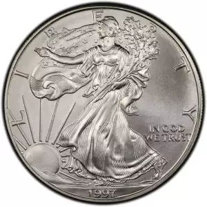 1997 1 oz American Silver Eagle Mint State Condition (2)