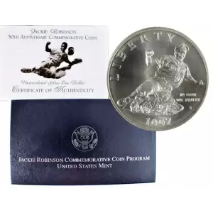1997 Jackie Robinson Commemorative Silver Dollar Mint State