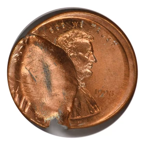  1998 Lincoln Memorial Cent ANACS MS-62 Split Planchet (3)