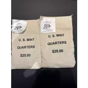 1998- P.D. State Quarters Iowa $25 U.S. Mint Sewn Bags