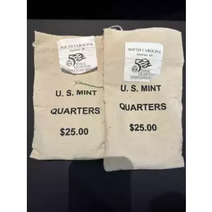 1998- P.D. State Quarters South Carolina $25 U.S. Mint Sewn Bags