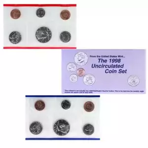 1998-P&D U.S. Uncirculated Set: 10-Coin Set in Original Packaging