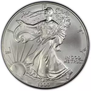 1999 1 oz American Silver Eagle Mint State Condition (2)