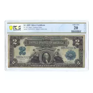 $2 1899 Blue Silver Certificates 251 (2)
