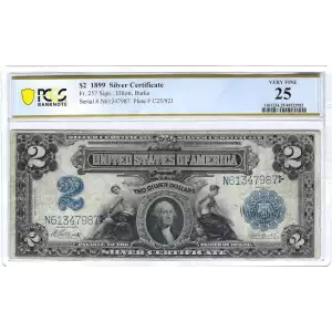 $2 1899 Blue Silver Certificates 257