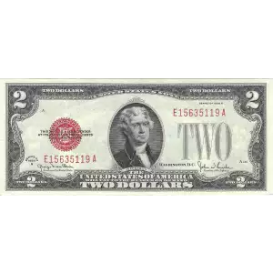 $2 1928-G red seal. Small Legal Tender Notes 1508