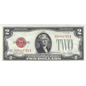 $2 1928-G red seal. Small Legal Tender Notes 1508