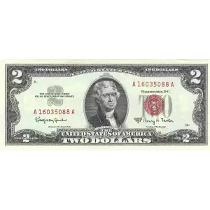 $2 1963-A red seal. Small Legal Tender Notes 1514