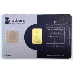 2.5 g PAMP Karatbars Gold Bar (Carded)