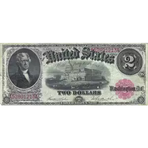 $2  Small Red, scalloped Legal Tender Issues 57