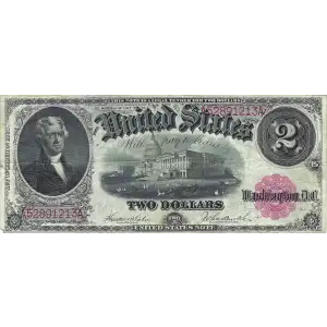 $2  Small Red, scalloped Legal Tender Issues 57