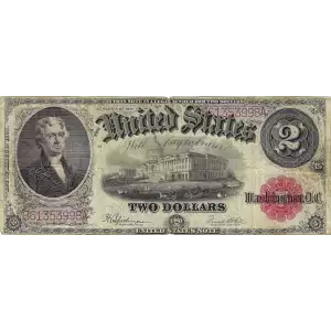 $2  Small Red, scalloped Legal Tender Issues 60