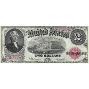 $2  Small Red, scalloped Legal Tender Issues 60