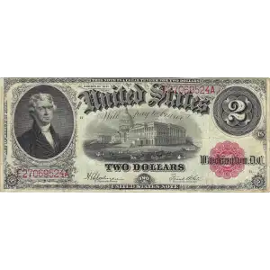 $2  Small Red, scalloped Legal Tender Issues 60