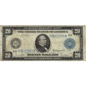 $20 1914 Blue Seal Federal Reserve Notes 979A
