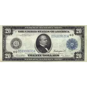 $20 1914 Red Seal Federal Reserve Notes 979A