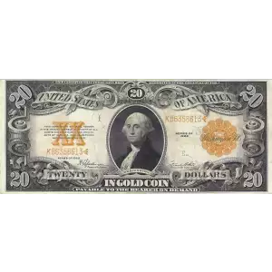 $20 1922 Gold Gold Certificates 1187