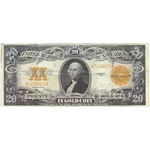 $20 1922 Gold Gold Certificates 1187