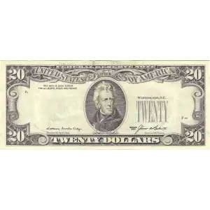 $20 1985 blue-Green seal. Small Size $20 Federal Reserve Notes 2075-D