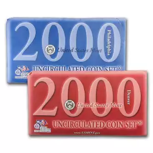 2000-P&D U.S. Uncirculated Set: 20-Coin Set in Original Packaging