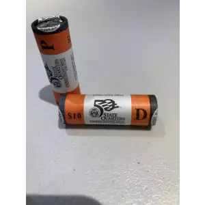 2001 P&D Rhode Island State Quarters BU Mint Rolls
