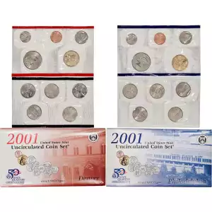 2001-P&D U.S. Uncirculated Set: 20-Coin Set in Original Packaging