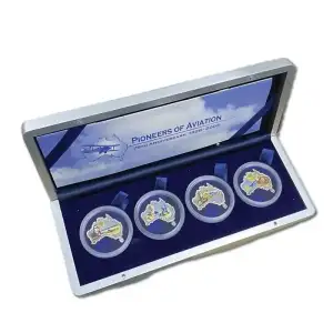 2003 Pioneers of Aviation Silver 4-Coin Set (2)