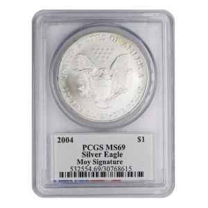 2004 $1 Silver Eagle Moy Signature