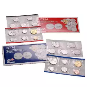 2004-P&D U.S. Uncirculated Set: 22-Coin Set in Original Packaging