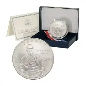 2004-P Thomas Alva Edison Commemorative Silver Dollar Mint State