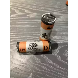2005 P&D Oregon State Quarters BU Mint Rolls