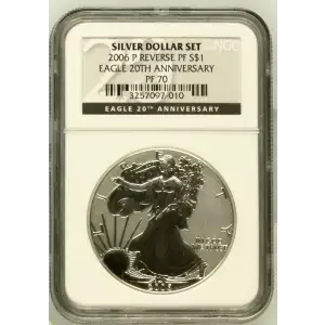 2006 P 20TH ANNIVERSARY SILVER DOLLAR SET OFFICIAL US MINT SET (2)